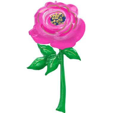 Foil Balloon - Shape Flower - Pink - 83 x 157 cm